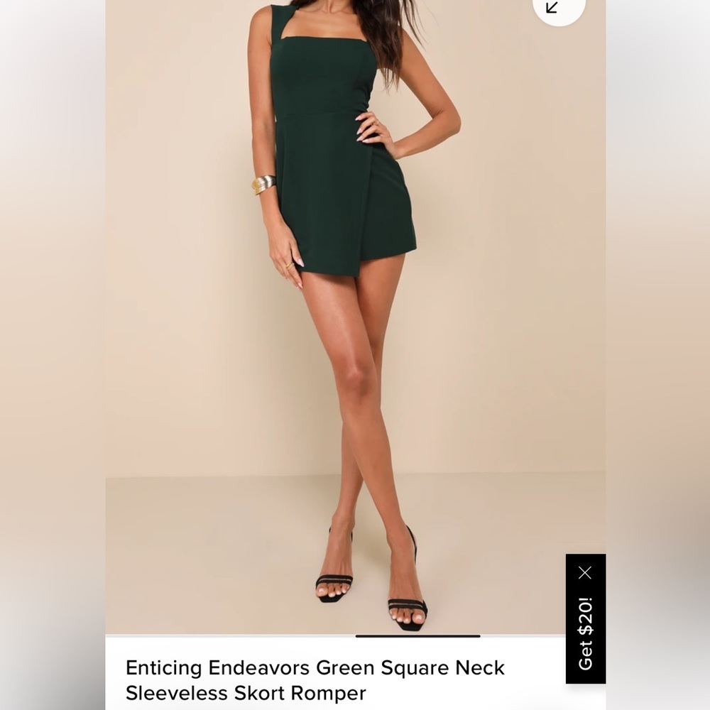 Lulus Green Mini Romper Skort
